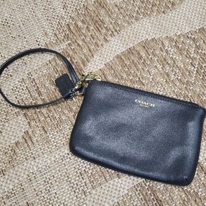 Brand new Coach Wristlet Black Leather